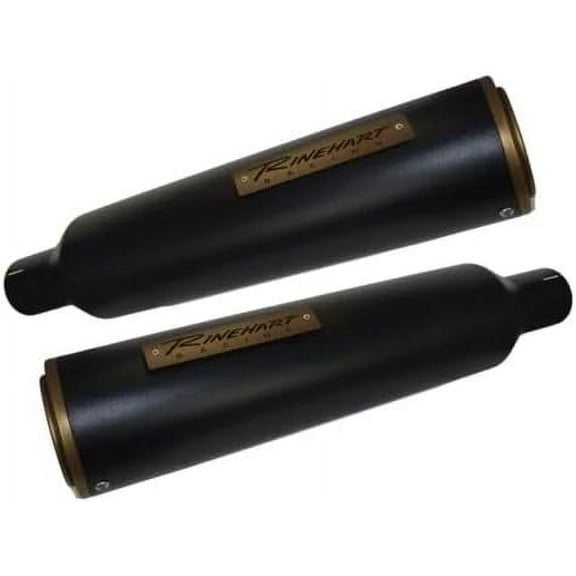 Rinehart Racing HP45 4.5" Black with Gold End Caps Slip On for 2017-Later Touring Mufflers 500-1101
