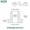 thumbnail image 3 of Uxcell 5-Pack 1.02 Inch Drill Hole, 5/8 Inch ID Silicone Rubber Grommets for Wiring, Wire Cable, Hole Plugs, Desk, Water Pipe, Hydroponic, Irrigation [White], 3 of 6