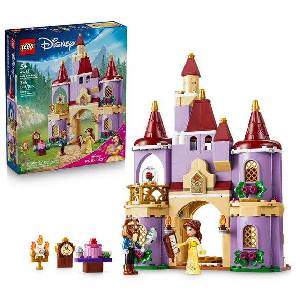 LEGO Disney Princess Belle & The Beast's Enchanted Castle - Building Toy for Girls & Boys, Ages 5 - Disney Gift for Kids with 4 Movie Character Figures - 43289