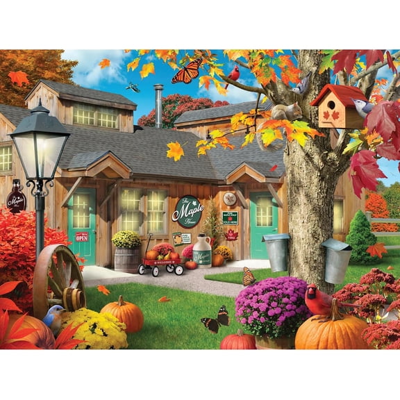 Bits and Pieces "The Maple House" Fall Foliage Jigsaw Puzzle, 500 Piece, 18" x 24"