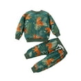 thumbnail image 1 of ZAXARRA Toddler Baby Boys Fall Pants Sets Long Sleeve Pattern Print Sweatshirt Tops and Drawstring Pants Sets, 1 of 7