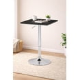 thumbnail image 1 of CorLiving Maya Square Engineered Wood Top Adjustable Height Swivel Bar Table with Metal Pedestal Base, Chrome/Black, 1 of 9