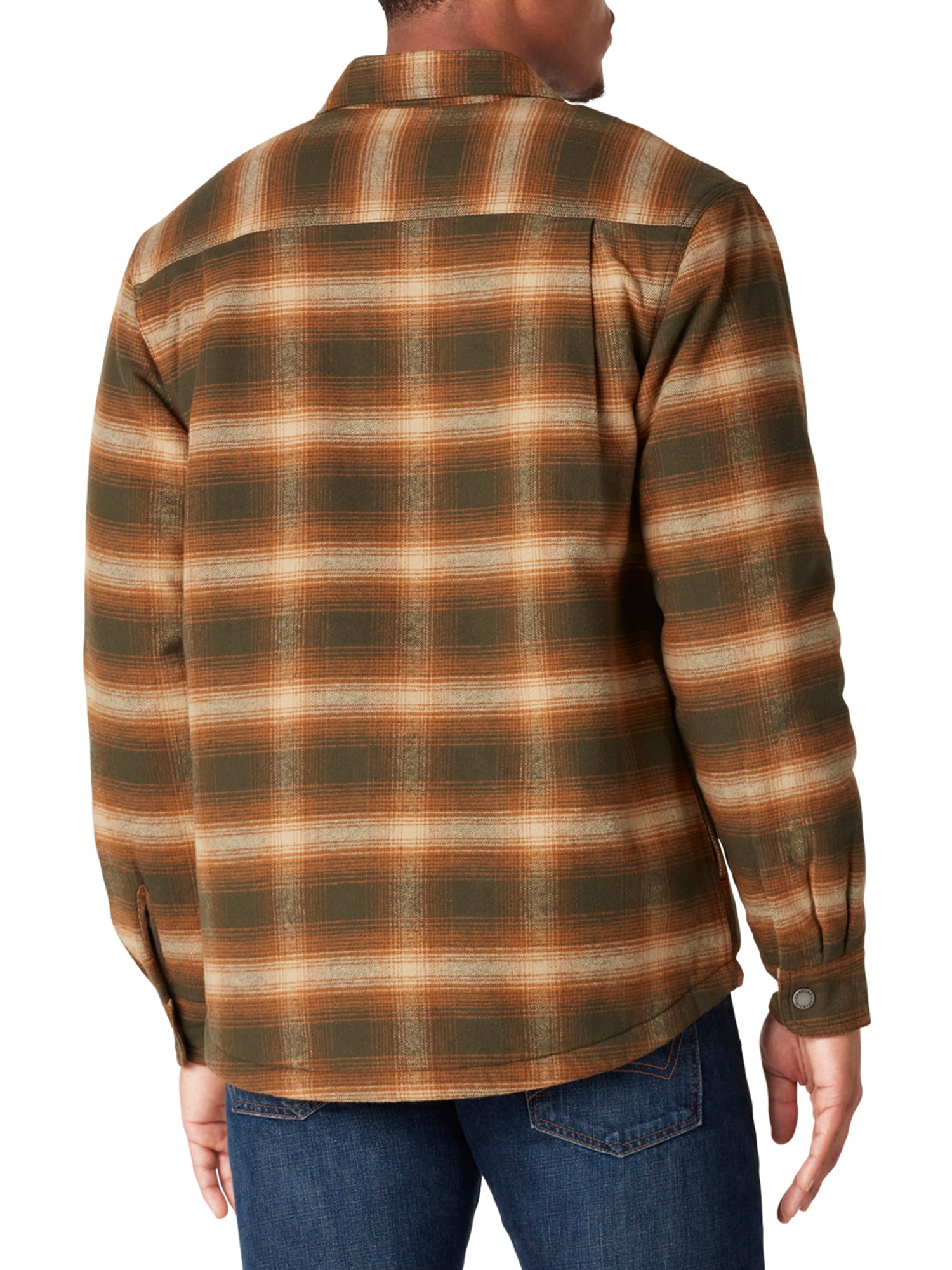 Genuine Dickies Men's HeavyWeight Flannel Shirt Jacket with Berber Sherpa Lining