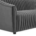 thumbnail image 6 of Modway Announce Modern Performance Velvet Channel Tufted Loveseat in Charcoal, 6 of 8