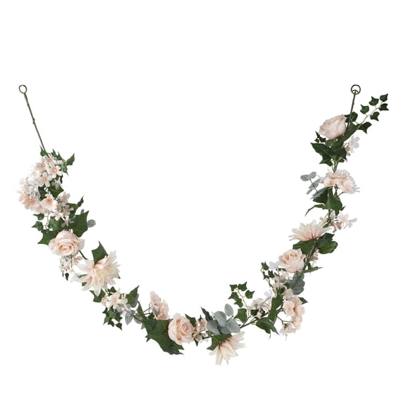 6ft. Pink Rose - Dahlia & Hydrangea Garland by Ashland - Spring Floral for Crafting and Home Decor