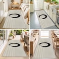 thumbnail image 4 of Hallway Runner Rug 2'x6', Grey Striped Kitchen Runner Rugs Non-Slip Carpet Mats, Black Geometric Vintage Stripes Ombre Bedside Rugs Runners Washable Floor Carpet for Bathroom Laundry Room, 4 of 8
