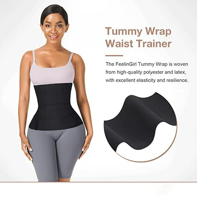 Waist Trainer for Women Invisible Waist Wrap for Stomach Adjustable and  Comfortable Stomach Wraps for Belly Fat Black, Black, 3M : Buy Online at  Best Price in KSA - Souq is now