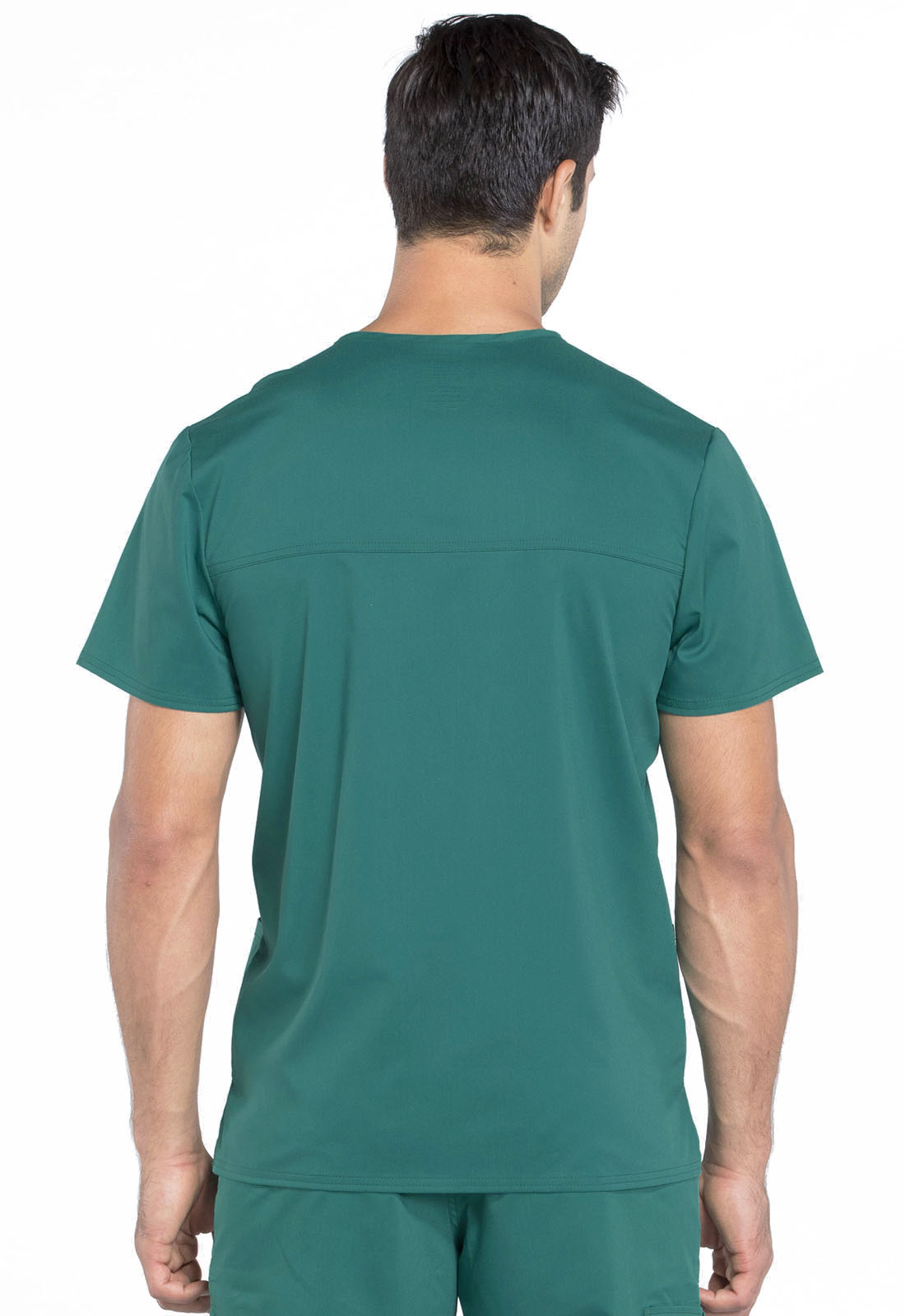 Cherokee Workwear Revolution Scrubs Top for Men V-Neck WW670, XL, Hunter Green - image 4 of 6