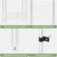 thumbnail image 5 of Capri 3-Shelf Over the Toilet Storage, Freestanding Metal Bathroom Organizers and Storage Shelf, White, 5 of 11