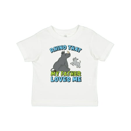 

Inktastic Rhino That My Father Loves Me with Cute Rhinos Gift Baby Boy or Baby Girl T-Shirt