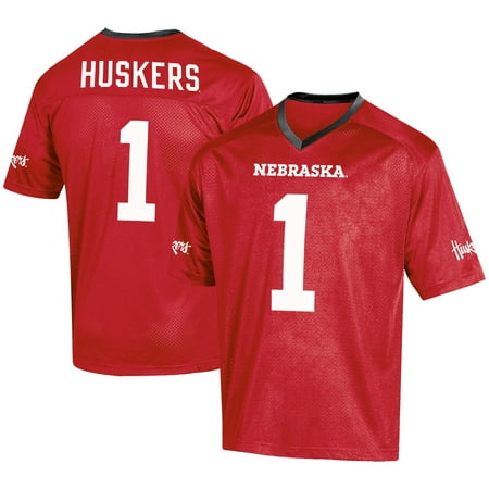 Nebraska Cornhuskers Jersey - Men's Russell #1 Scarlet Nebraska Cornhuskers Fashion Football Jersey
