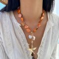 thumbnail image 3 of NICKSUN Bohemian Beachy Seashell Starfish Necklace, Chunky Sea Shell Necklace Summer Beach Jewelry for Women, 3 of 5
