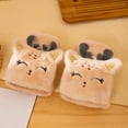 thumbnail image 4 of Gants Chauds Épais Sans Doigts en Peluche Faon Demi-Doigt Dessin Animé Mignon, 4 of 6