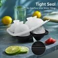 thumbnail image 4 of Whiskey Ice Ball Maker, Silicone Large Round Ice Ball Mold with Lid, Funnel Design Easy-Release Reusable Sphere Silicone Ice Ball Maker for Whiskey, Cocktail, Bourbon, Homemade Drinks, 4 of 5
