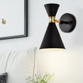 thumbnail image 6 of C Cattleya 1-Light Indoor Wall Sconce with Brass Accents-Black, 6 of 8