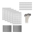thumbnail image 3 of 260 mechas de vela de 15 cm 100 pegatinas de cinta adhesiva de doble cara 50 carcasas de vela 10 soportes de mecha de acero inoxidable Carcasa de aluminio de 23 g Blanco, 3 of 10