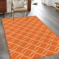 thumbnail image 3 of 3'x5' Area Rugs, Orange Stripes Indoor Outdoor Area Rug for Living Room Bedroom, Simple Geometric Modern Monochrome Washable Bathroom Rugs Kitchen Floor Carpet Mats Home Decor Aesthetic, 3 of 8
