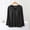 Black, variant on Women'S Casual Long Sleeve Blouse Round Neck Plain Fashion Top Tunic Sleepwear with Modal Cotton Blend for Home Daily Lounge