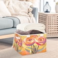 thumbnail image 3 of Yayeee Collapsible Cube Storage Bin with Lid Fabric Closet Decorative Basket with Handles, Purple Abstract Floral, 3 of 7