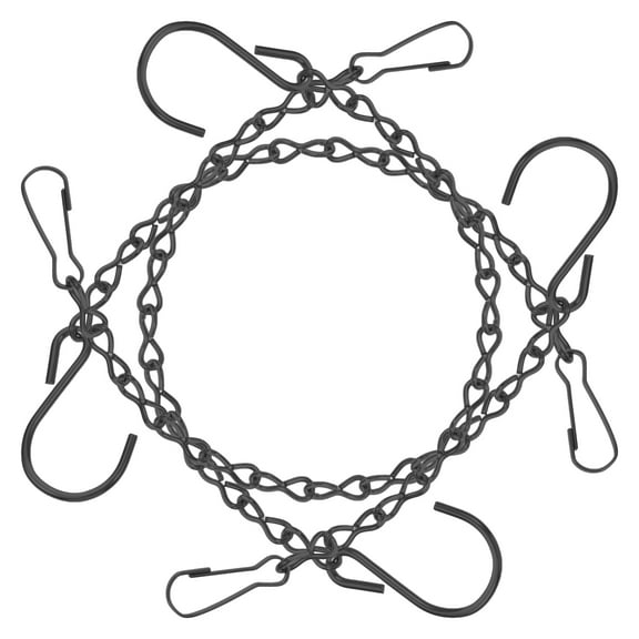 LOLIPPYY 4-Pack Black Hanging Plant Chains for Indoor Outdoor Design for