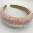 thumbnail image 3 of Minnieouse Diademas con cuentas de cristal con diamantes de imitación, tocado grueso de estilo barroco, accesorios de moda para el cabello, tocados para Accesorio para el cabello rosa durazno Minnieouse AP010970-24B, 3 of 6