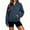 Navy, variant on Asgosdo Women's Sweatshirts Zipper Long Sleeve Lapel Oversized Pullover Casual Fashion Lightweight Fall Tops