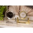 thumbnail image 2 of Wm.Widdop Glass Mantel Clock 2 Tone Dial Gold Stand, 2 of 6