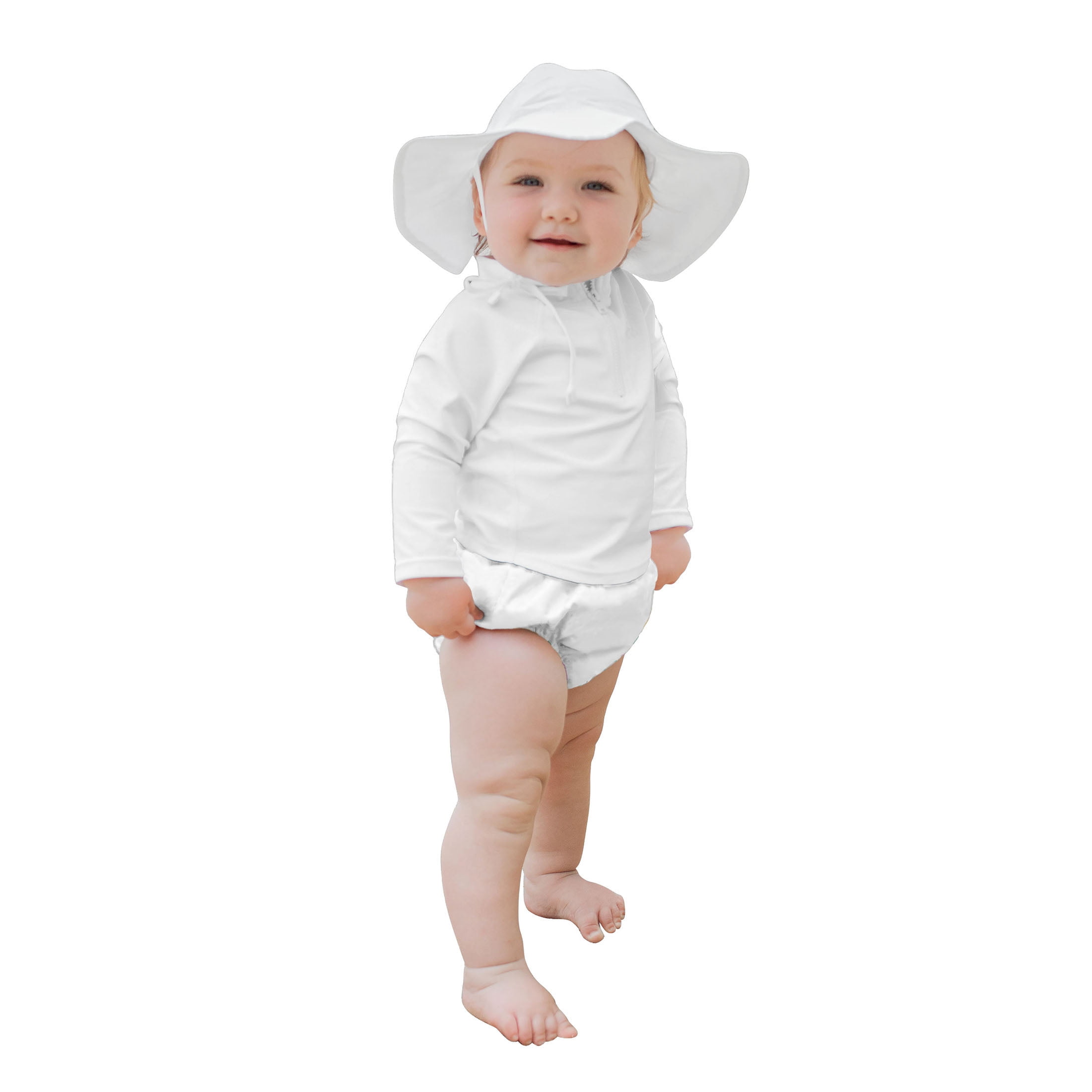 Green Sprouts Eco Pull-Up Reusable Baby Swim Diaper, Size 12M, White