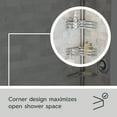 thumbnail image 4 of Better Homes & Gardens Tension Pole Shower Caddy, Resists Rust, 3 Tier Caddy, 5 - 9 ft, Satin Nickel, 4 of 11