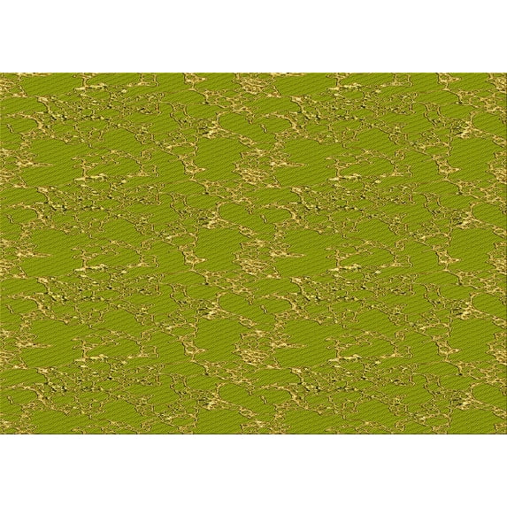 Ahgly Company Machine Washable Indoor Rectangle Transitional Dark Yellow Green Area Rugs, 2' x 5'