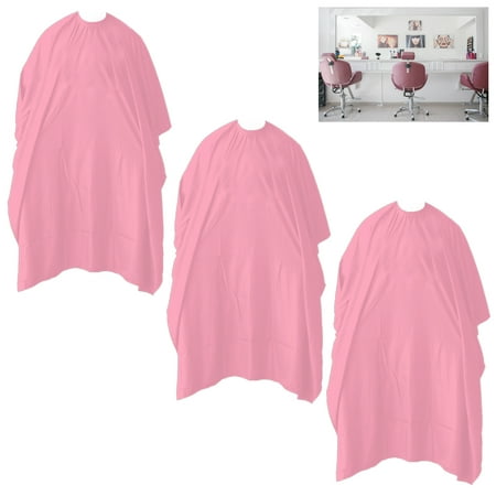 3 Hair Cutting Cape Salon Hairdressing Apron Barber Pink Gown Shampoo (Best Shampoo For Pink Hair)