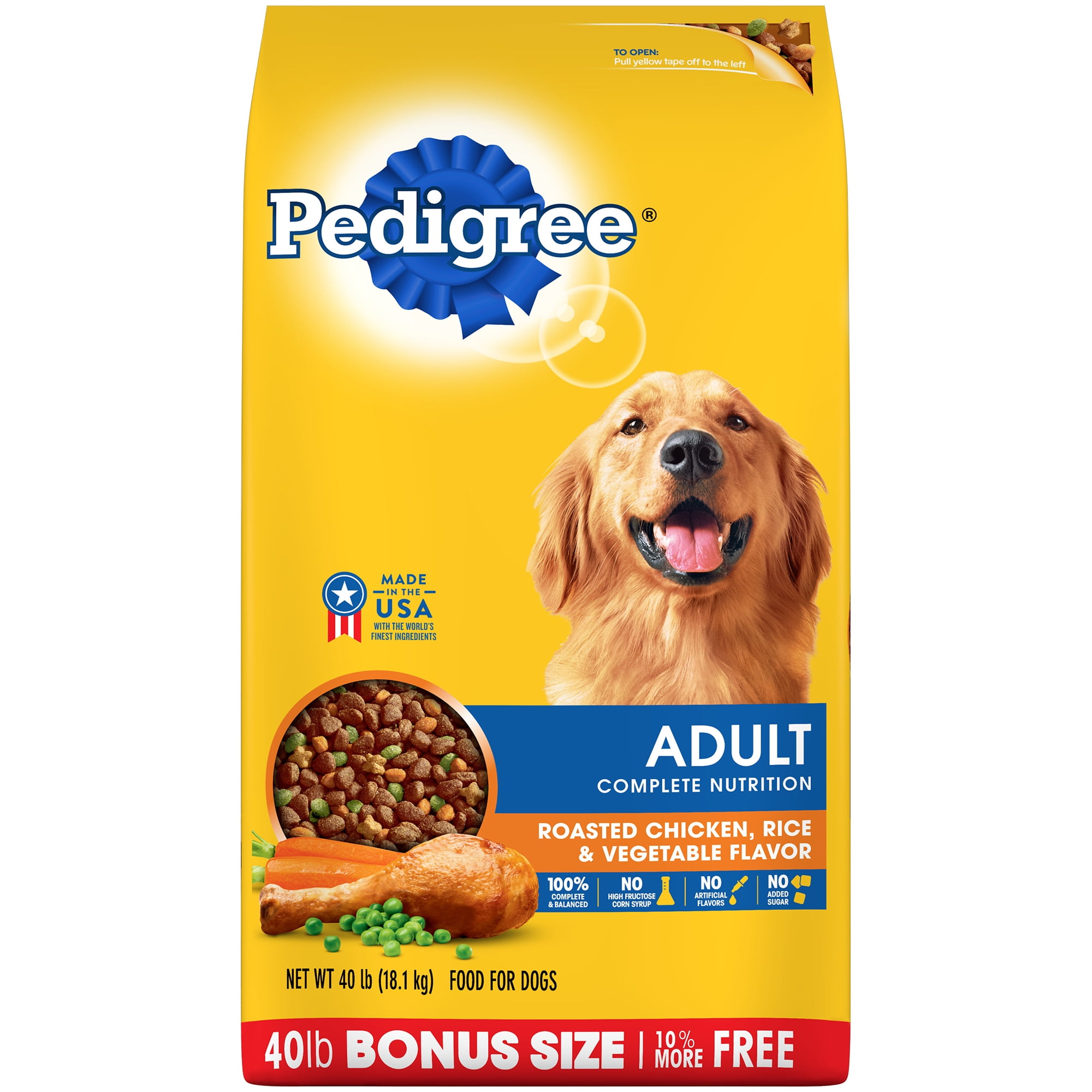Pedigree Complete Nutrition Adult Dry Dog Food Roasted Chicken, Rice