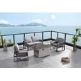thumbnail image 1 of Deko Living 4 Place Seating Tricarico Outdoor Aluminum Sofa Conversation Set with Propane Gas Firepit Table, 1 of 9