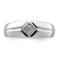 thumbnail image 5 of Sterling Silver Rhodium Plated Diam. Men's Ring QR5112, 5 of 5