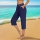thumbnail image 1 of MKLEKYY Leggins push up mujer Pantalones tres cuartos casuales cómodos para uso diario para verano Opciones de fácil cuidado y estilo para atuendos versátiles, 1 of 4