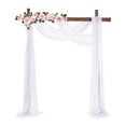thumbnail image 1 of Wedding Decor Chiffon Curtains Arch Background Backdrop Decorations Tulle Style Drapery Ceremony Reception Swag,70*550CM, 1 of 1