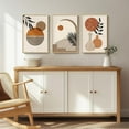 thumbnail image 3 of d Boho Canvas Wall Art Set of 3 Abstract Geometric Art Prints for Living Room, Hallway, Bedroom, Office, 24x36 Inch, 3 of 7
