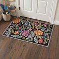 thumbnail image 6 of GENIMO 5'x7' Area Rug for Living Room, Machine Washable Non Slip Low Pile Rug for Bedroom Dining Room, Modern Floral, Dusty Black, 6 of 7