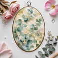 thumbnail image 7 of Canvas Wall Art Green Plants Leaves Floral Flowers Vine Home Decor Art Eucalyptus Oval Framed Canvas Prints Vintage Wall Hanging Decor for Home Decorations 8.6"x11.4", 7 of 7