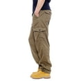 thumbnail image 5 of allshope Men Cargo Pants with Pockets Solid Color Loose Elastic Jogger Sweatpants Casual Trousers for Streetwear, 5 of 7