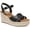 Black Smooth, variant on Womens Cerres Faux Leather Platform Slingback Sandals