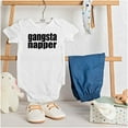thumbnail image 3 of Gangsta Napper Rap Hip-hop Humor Romper Boys or Girls Infant Baby Brisco Brands 24M, 3 of 6