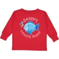 thumbnail image 3 of Inktastic Daddy's Fishing Buddy with Cute Blue Fish Boys or Girls Long Sleeve Toddler T-Shirt, 3 of 5