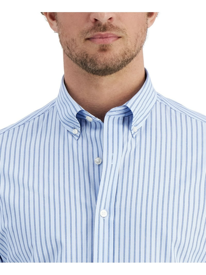 club room slim fit dress shirt Club Room Mens Bengal Stripe Red Button Down Dress Shirt XXL