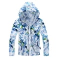 thumbnail image 2 of XINPING Women UPF 50+ UV Sun Protection Jacket Outdoor Plus Size Hooded Windproof Loose Printed Coat Water Proof Storage Bag Jacket, 2 of 4