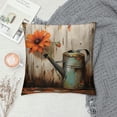 thumbnail image 2 of Creowell Pillow Covers Rustic Orange Poppies Farmhouse Throw Pillows, Outdoor Pillowcase Cushion Case Decor for Home Sofa Couch Bed Soft and Durable Short Plush Pillowcase (Universal 1) White, 2 of 5
