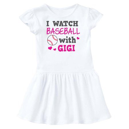 

Inktastic I Watch Baseball with My Gigi Gift Toddler Girl Dress