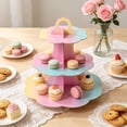 thumbnail image 1 of 3-Tier Cardboard Cupcake Stand 5 Styles Dessert Tower For Birthday Baby Shower Party Decor, 1 of 6