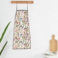 thumbnail image 5 of Fuzoiu Floral Print Waterproof Apron, Kitchen Apron for Women Men Chef, Apron for Christmas Dinner Party Cooking Baking Crafting House Cleaning Kitchen, 5 of 7