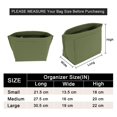 thumbnail image 2 of Insertador Organizador de Bolsos de Fieltro LOUKAYCCI Mediano Verde Bosque, 2 of 6